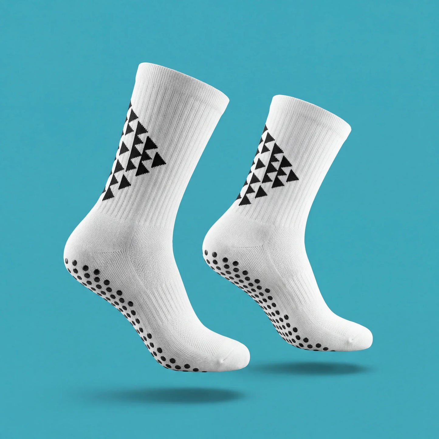 Vértex Grip calcetines de compresión blancos antideslizantes