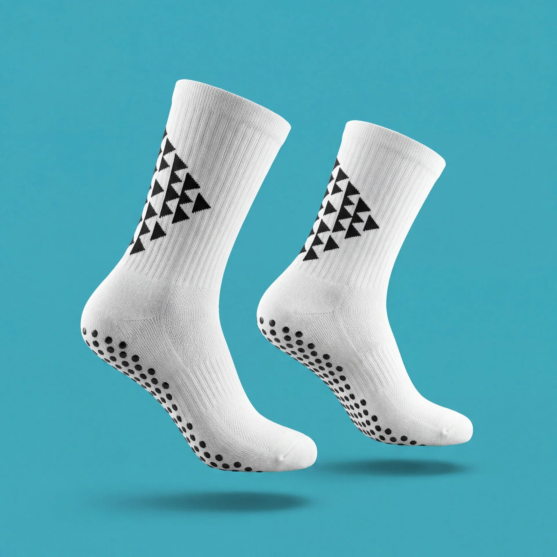 Vértex Grip calcetines de compresión blancos antideslizantes